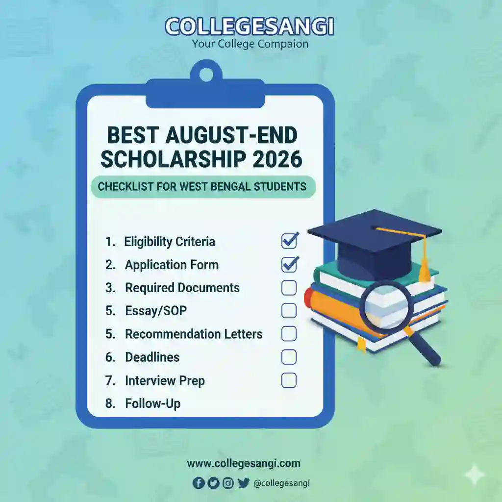 Best August-End Scholarship 2026 collegesangi