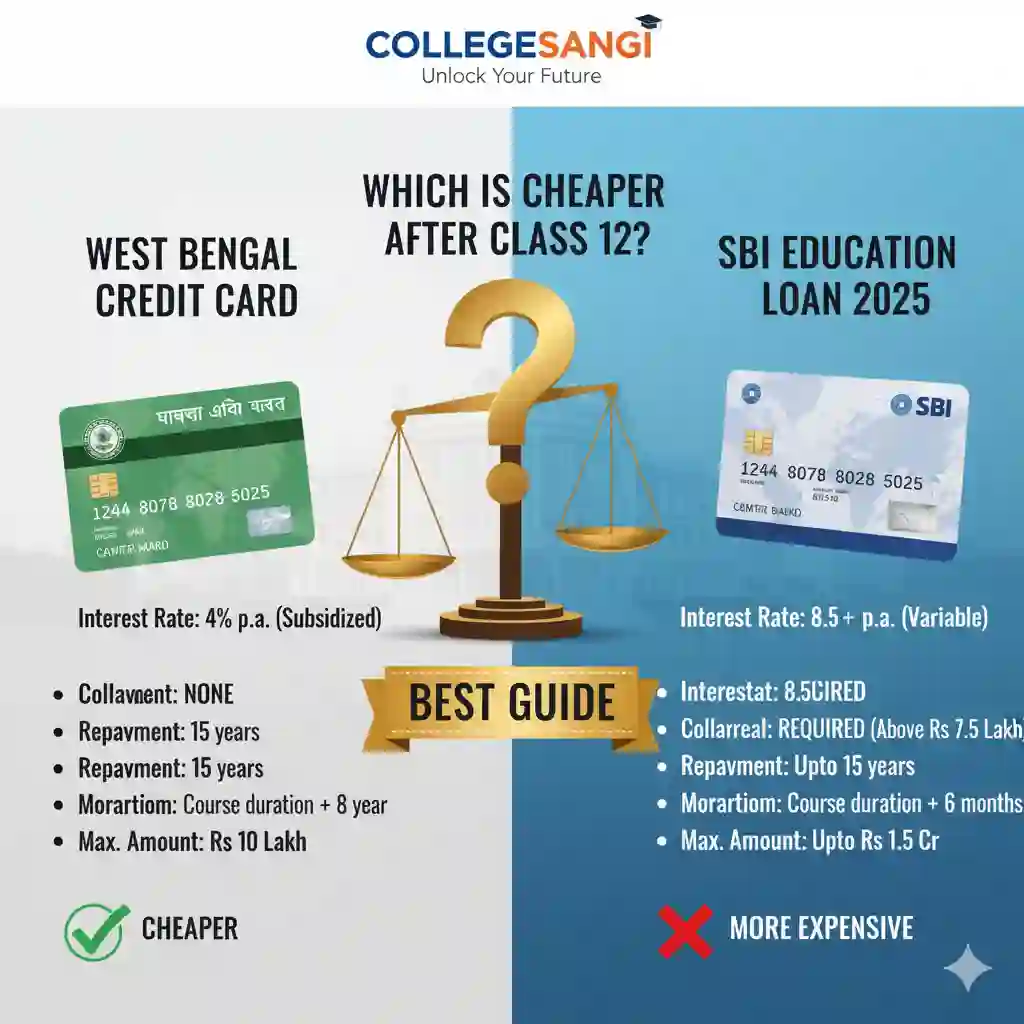 Student Credit Card vs SBI Education Loan collegesangi
